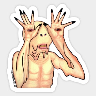 Pale Man Sticker